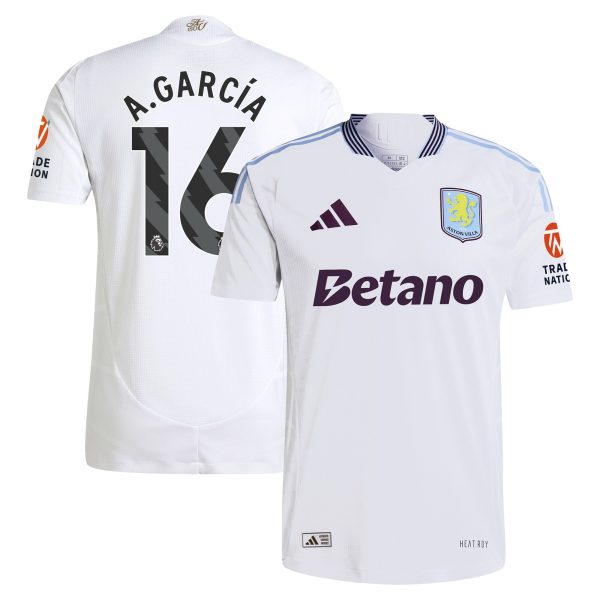 aston villa adidas away authentic shirt 2024-25 with a.garcía 16 printing Collection | Official Aston Villa Shirts
