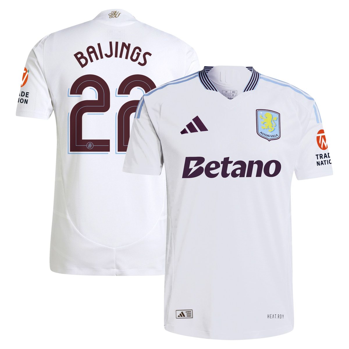 aston villa adidas away authentic shirt 2024-25 with baijings 22 cup printing Collection | Official Aston Villa Shirts