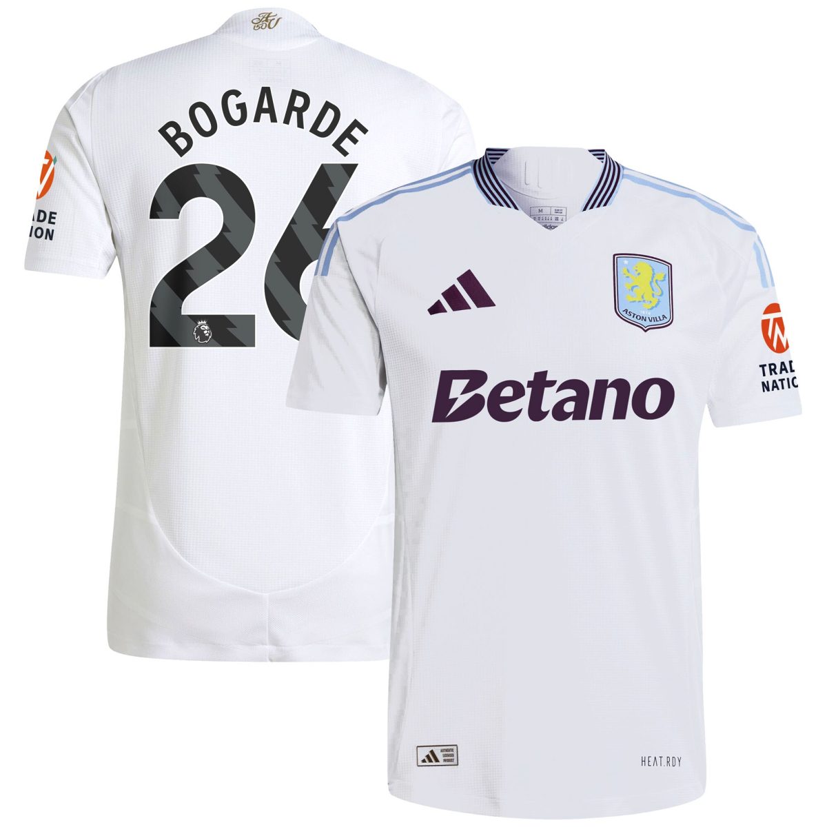 aston villa adidas away authentic shirt 2024-25 with bogarde 26 printing Collection | Official Aston Villa Shirts
