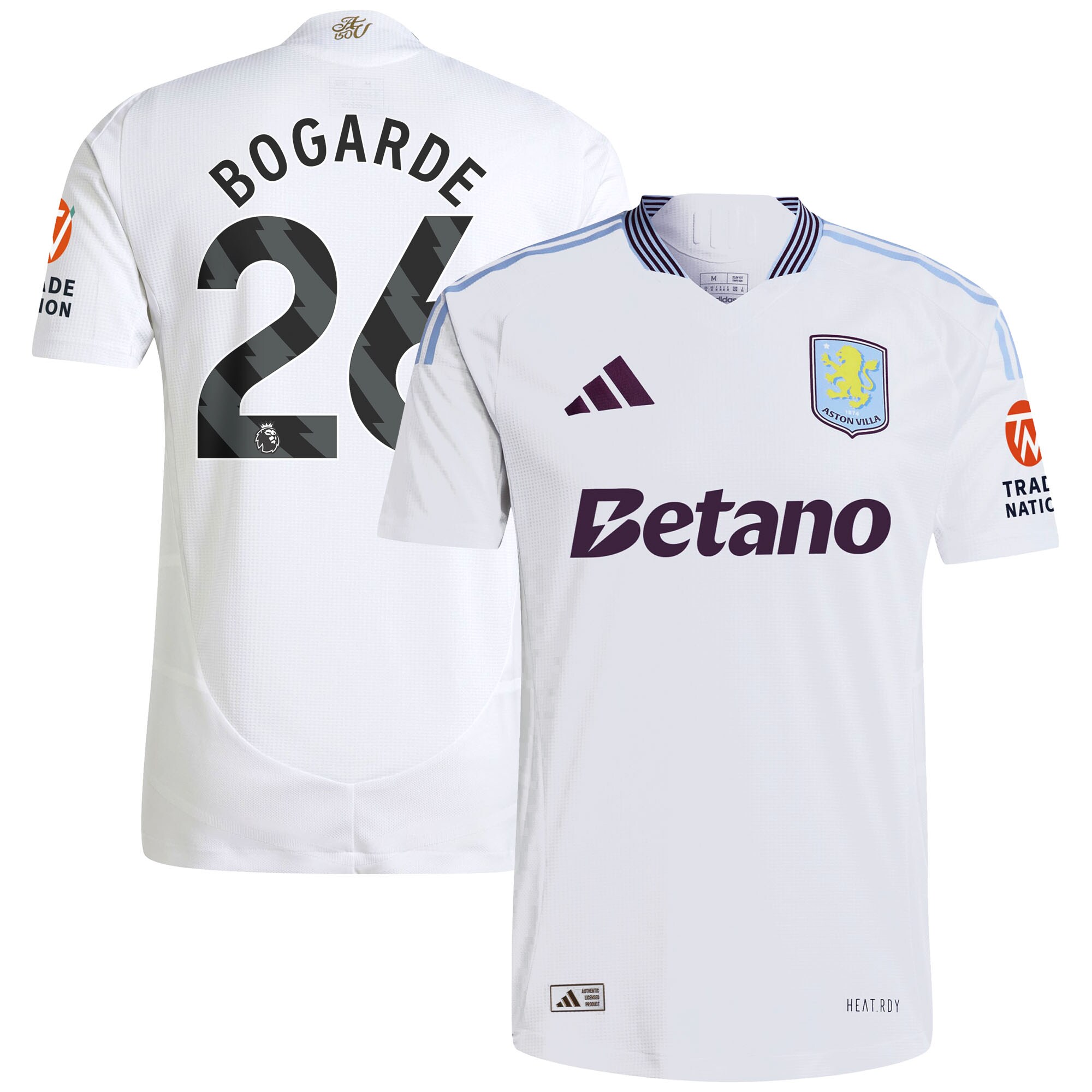 aston villa adidas away authentic shirt 2024-25 with bogarde 26 printing Collection | Official Aston Villa Shirts