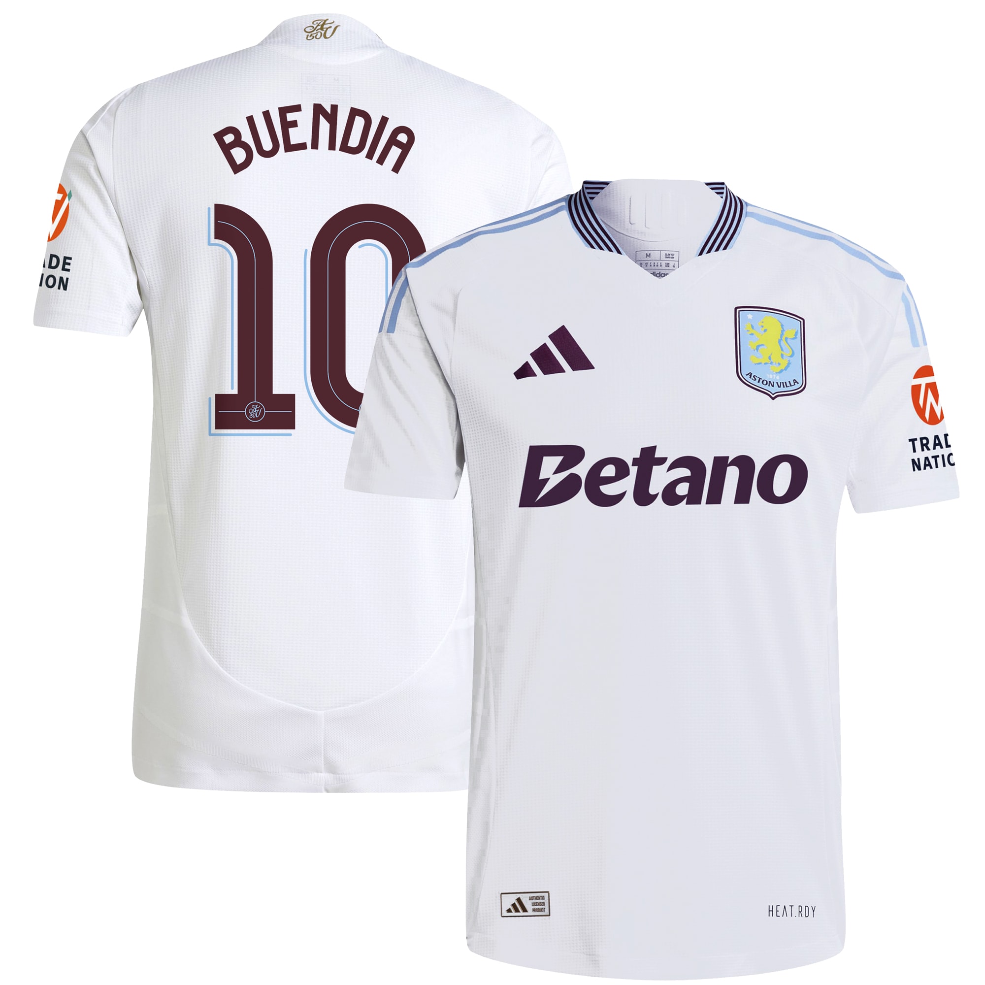aston villa adidas away authentic shirt 2024-25 with buendia 10 cup printing Collection | Official Aston Villa Shirts
