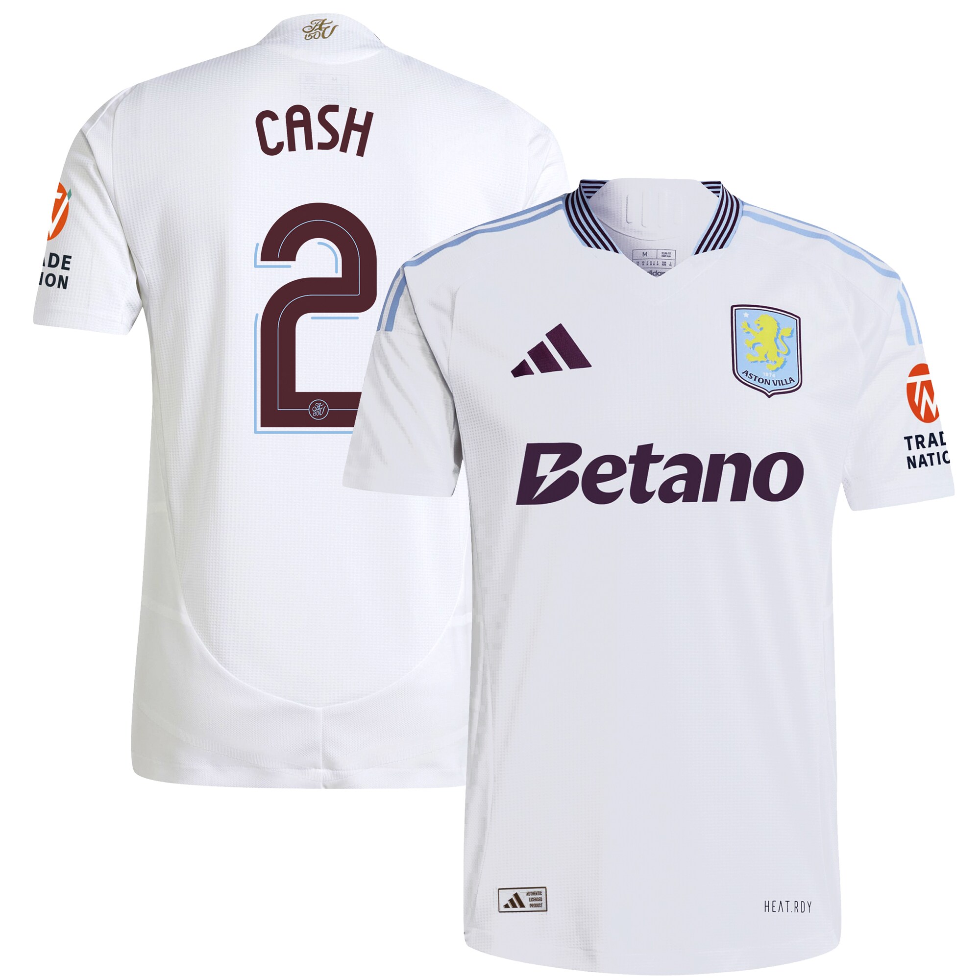 aston villa adidas away authentic shirt 2024-25 with cash 2 cup printing Collection | Official Aston Villa Shirts