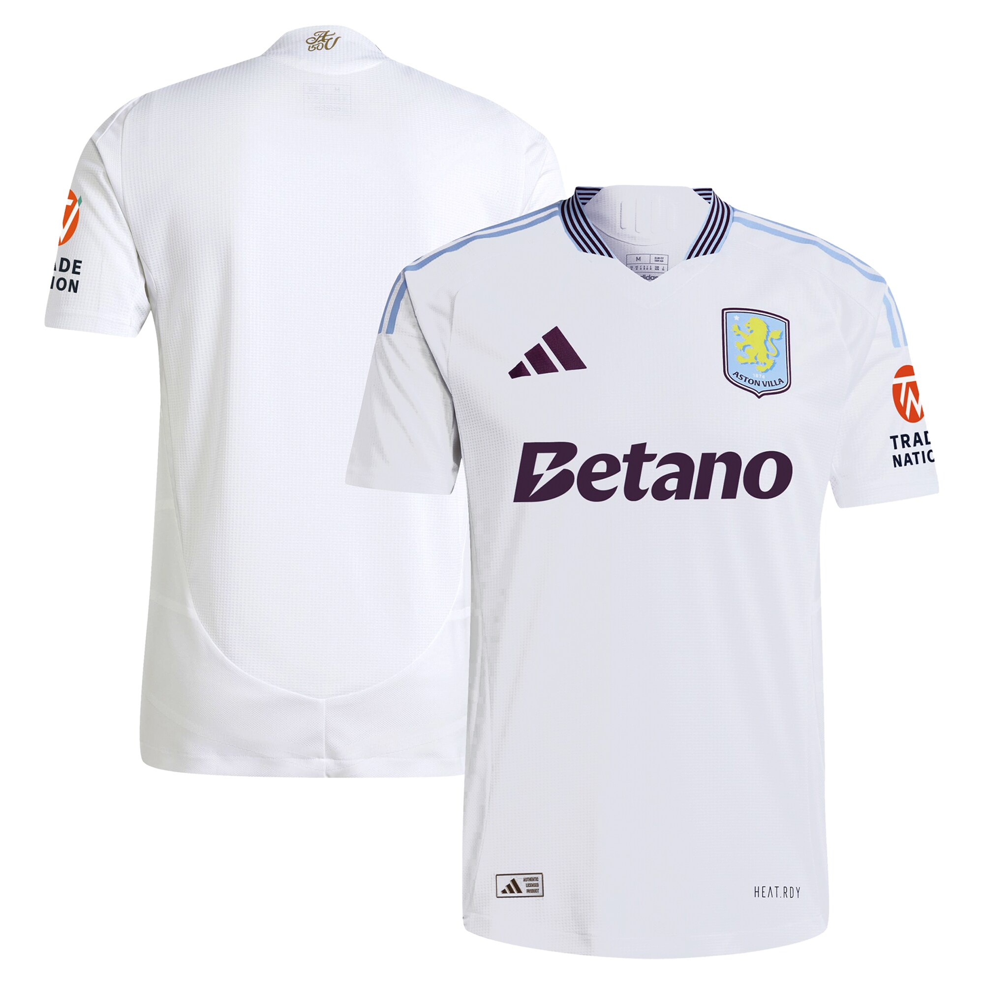 aston villa adidas away authentic shirt 2024-25 with custom printing Collection | Official Aston Villa Shirts