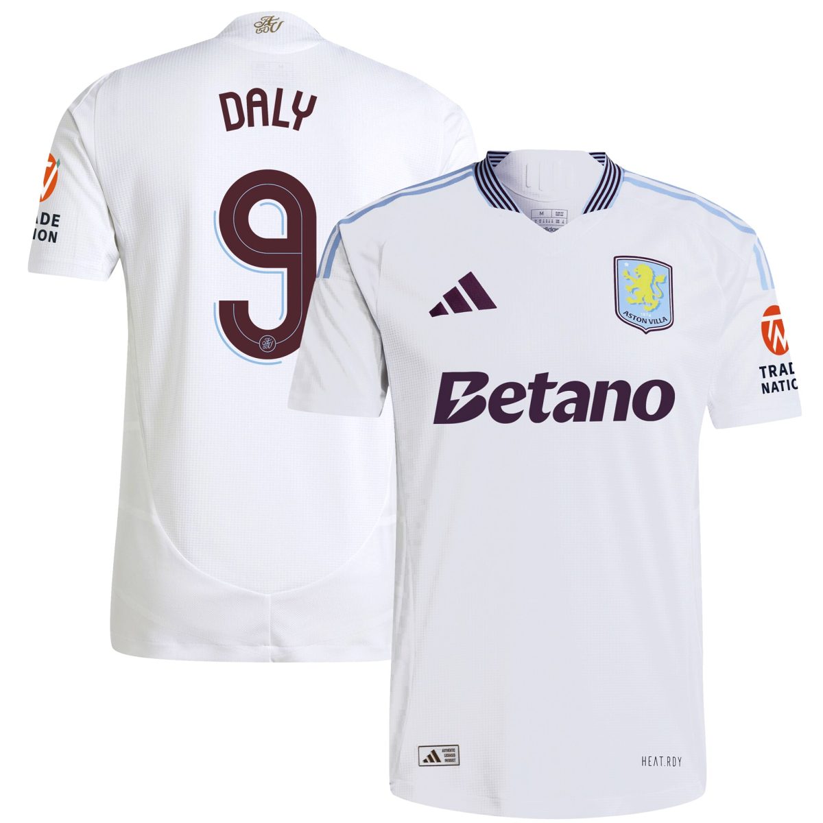 aston villa adidas away authentic shirt 2024-25 with daly 9 cup printing Collection | Official Aston Villa Shirts