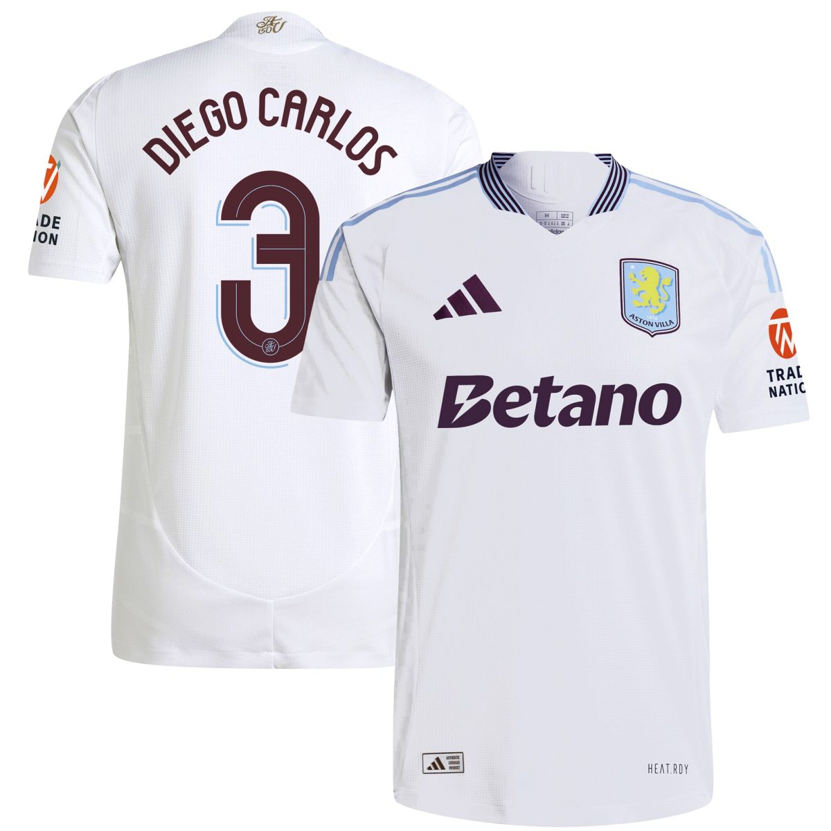 aston villa adidas away authentic shirt 2024-25 with diego carlos 3 cup printing Collection | Official Aston Villa Shirts