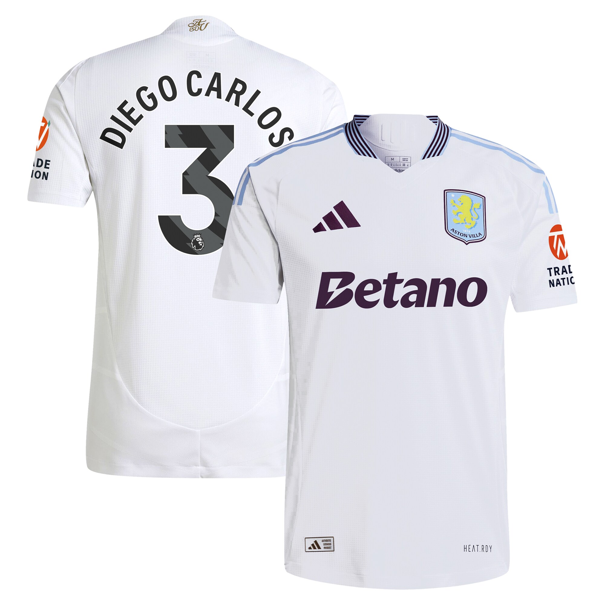 aston villa adidas away authentic shirt 2024-25 with diego carlos 3 printing Collection | Official Aston Villa Shirts