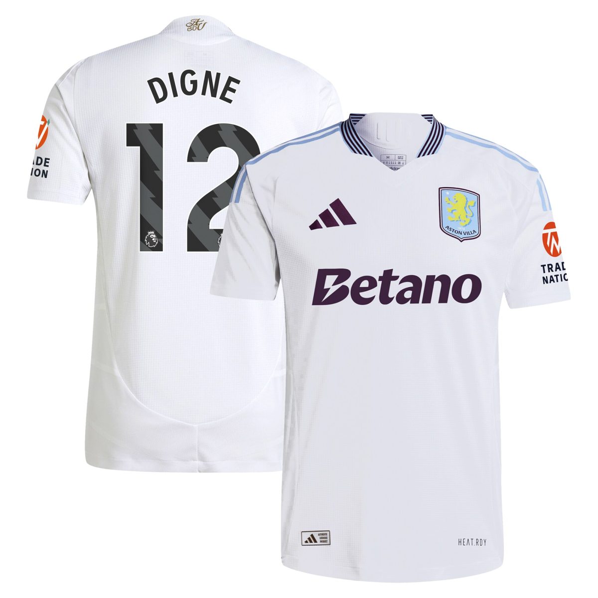 aston villa adidas away authentic shirt 2024-25 with digne 12 printing Collection | Official Aston Villa Shirts