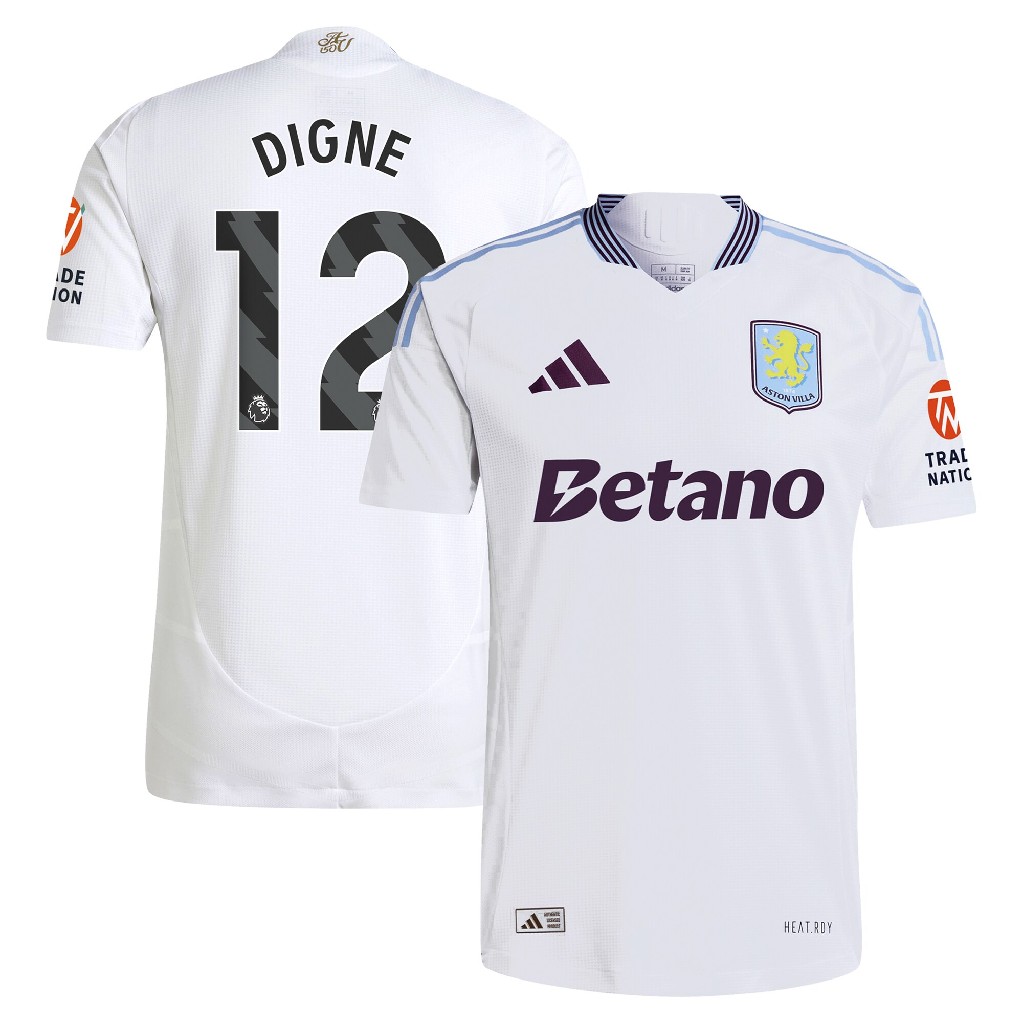 aston villa adidas away authentic shirt 2024-25 with digne 12 printing Collection | Official Aston Villa Shirts