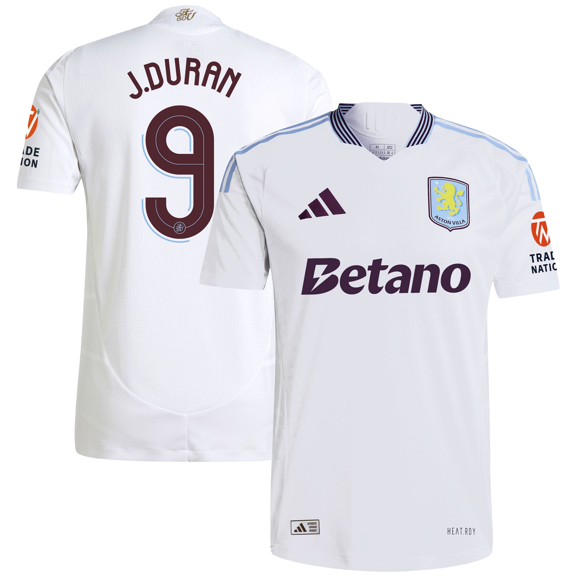 aston villa adidas away authentic shirt 2024-25 with duran 9 cup printing Collection | Official Aston Villa Shirts
