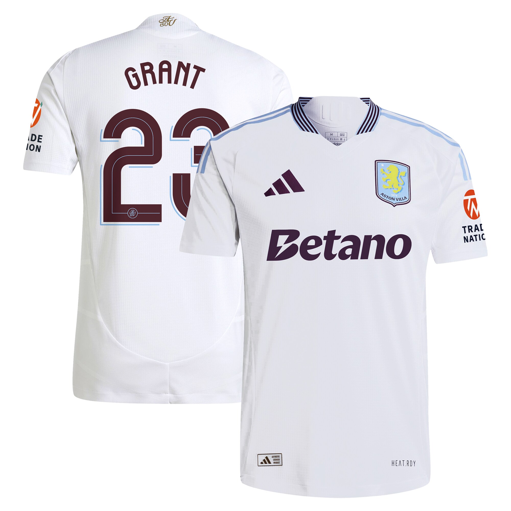 aston villa adidas away authentic shirt 2024-25 with grant 23 cup printing Collection | Official Aston Villa Shirts