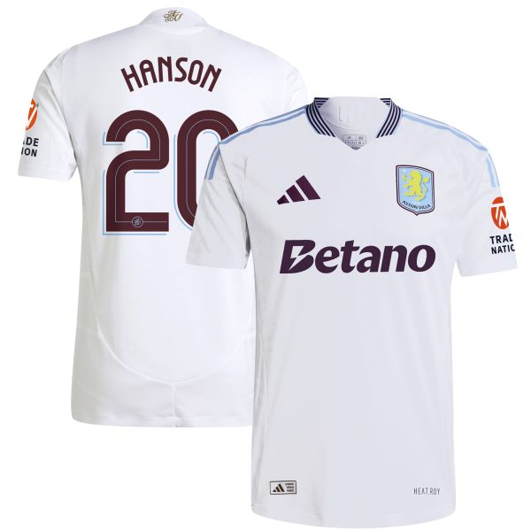 aston villa adidas away authentic shirt 2024-25 with hanson 20 cup printing Collection | Official Aston Villa Shirts