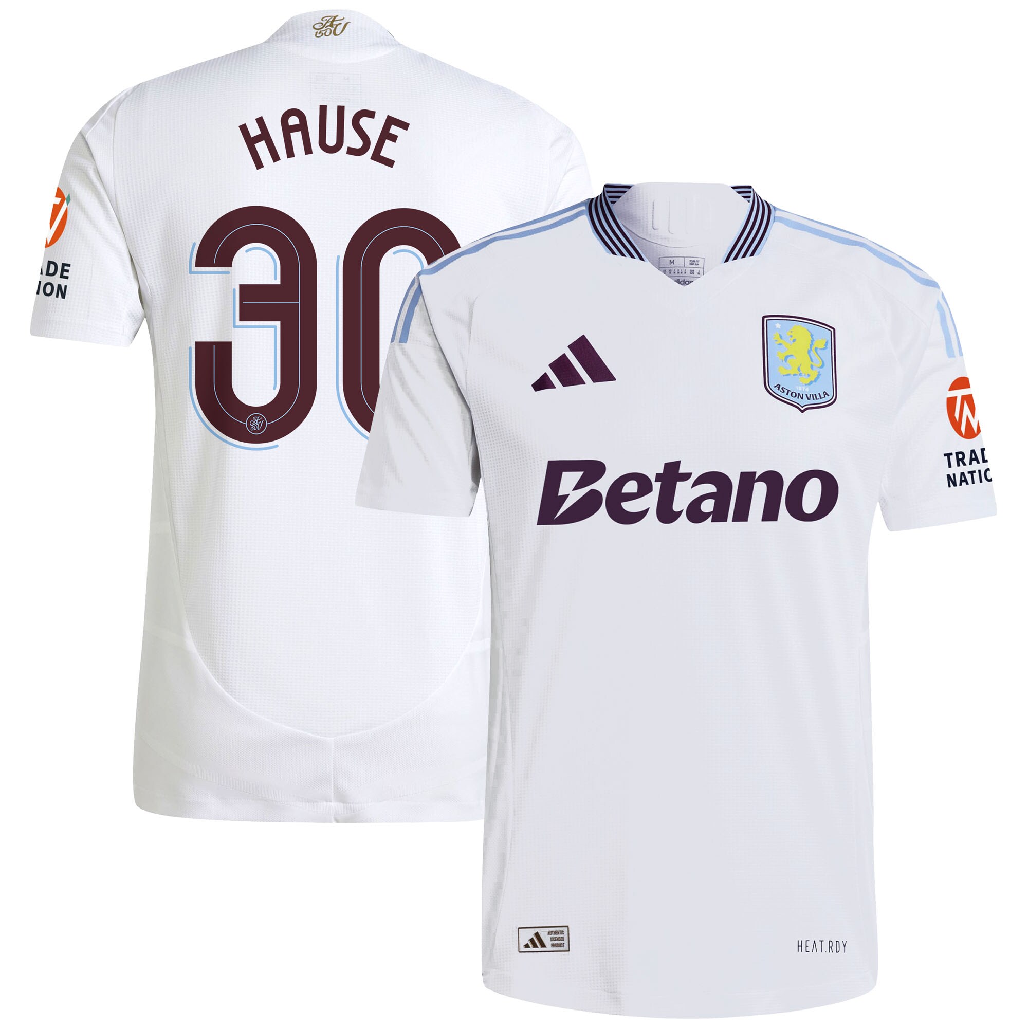 aston villa adidas away authentic shirt 2024-25 with hause 30 cup printing Collection | Official Aston Villa Shirts
