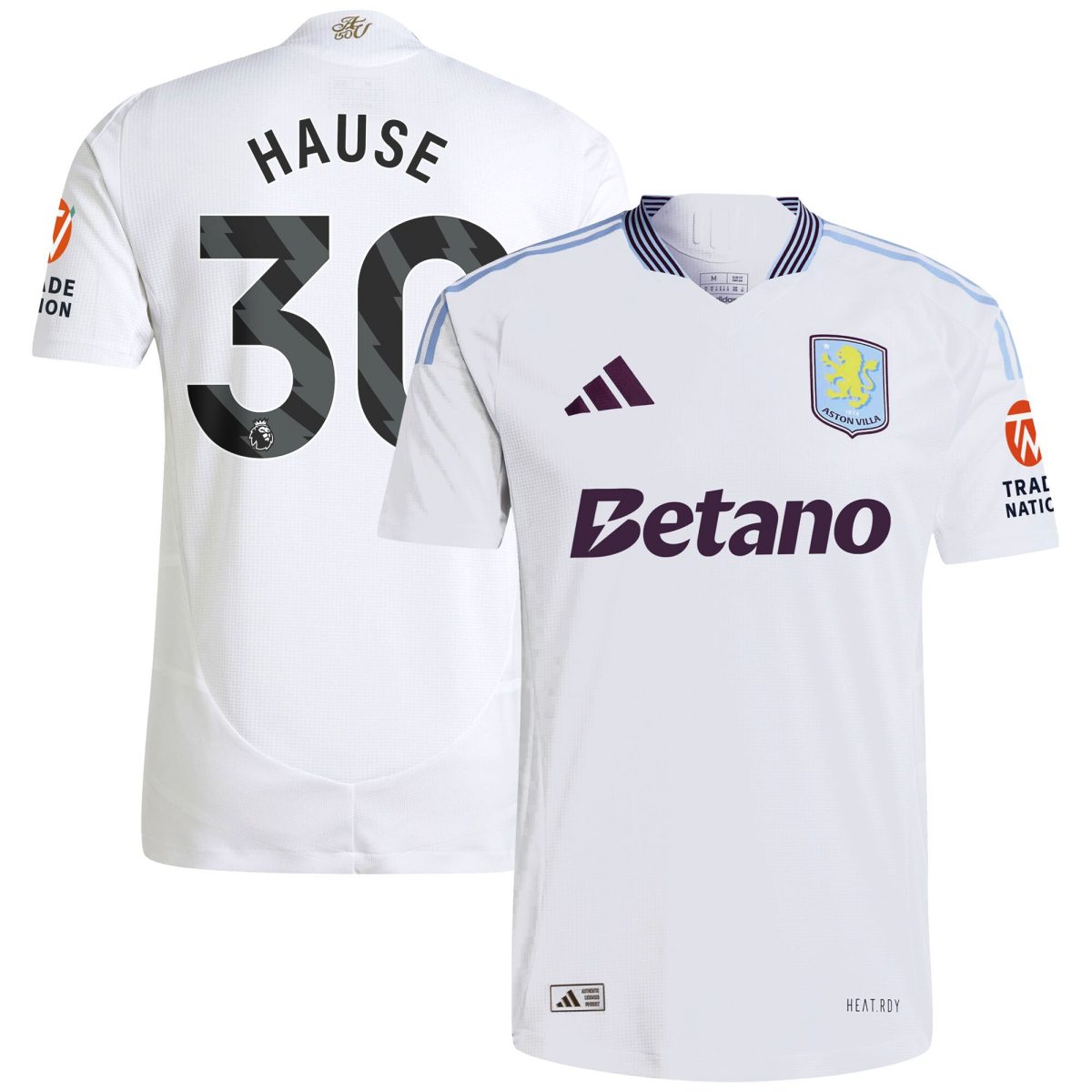 aston villa adidas away authentic shirt 2024-25 with hause 30 printing Collection | Official Aston Villa Shirts