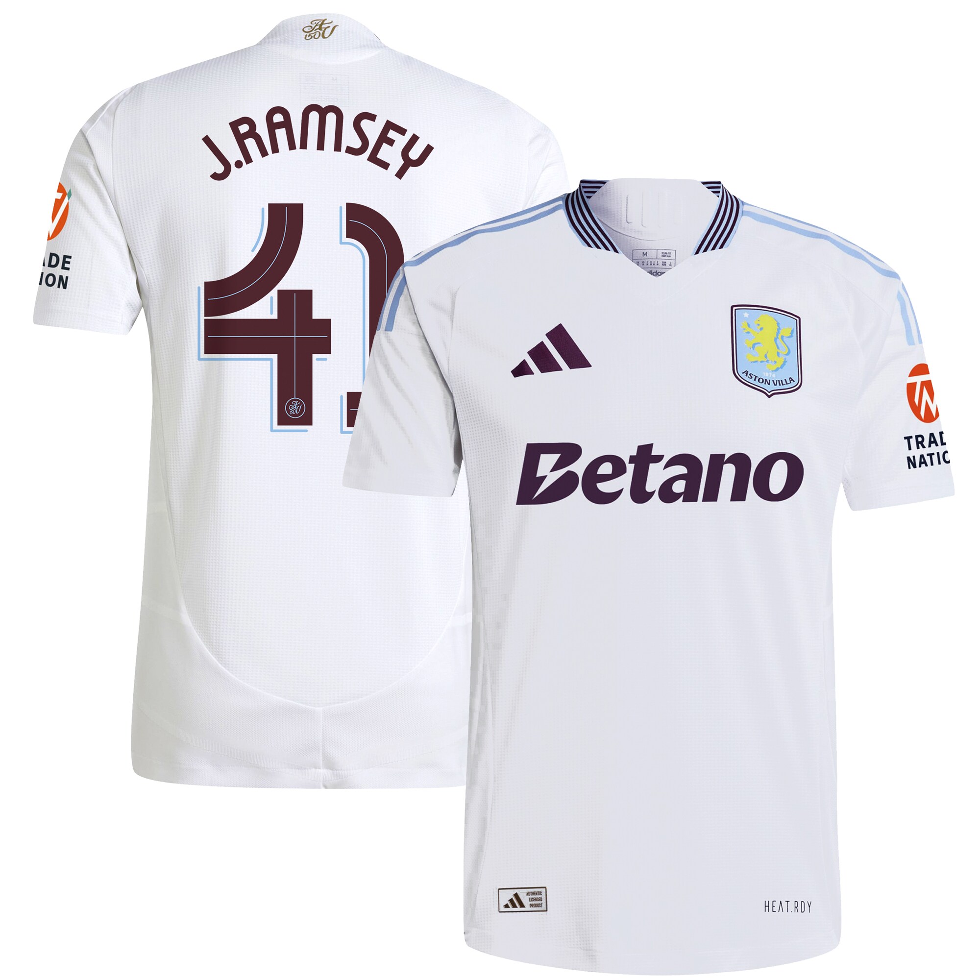 aston villa adidas away authentic shirt 2024-25 with j. ramsey 41 cup printing Collection | Official Aston Villa Shirts