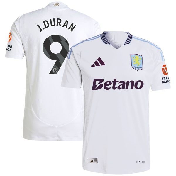 aston villa adidas away authentic shirt 2024-25 with j.duran 9 printing Collection | Official Aston Villa Shirts
