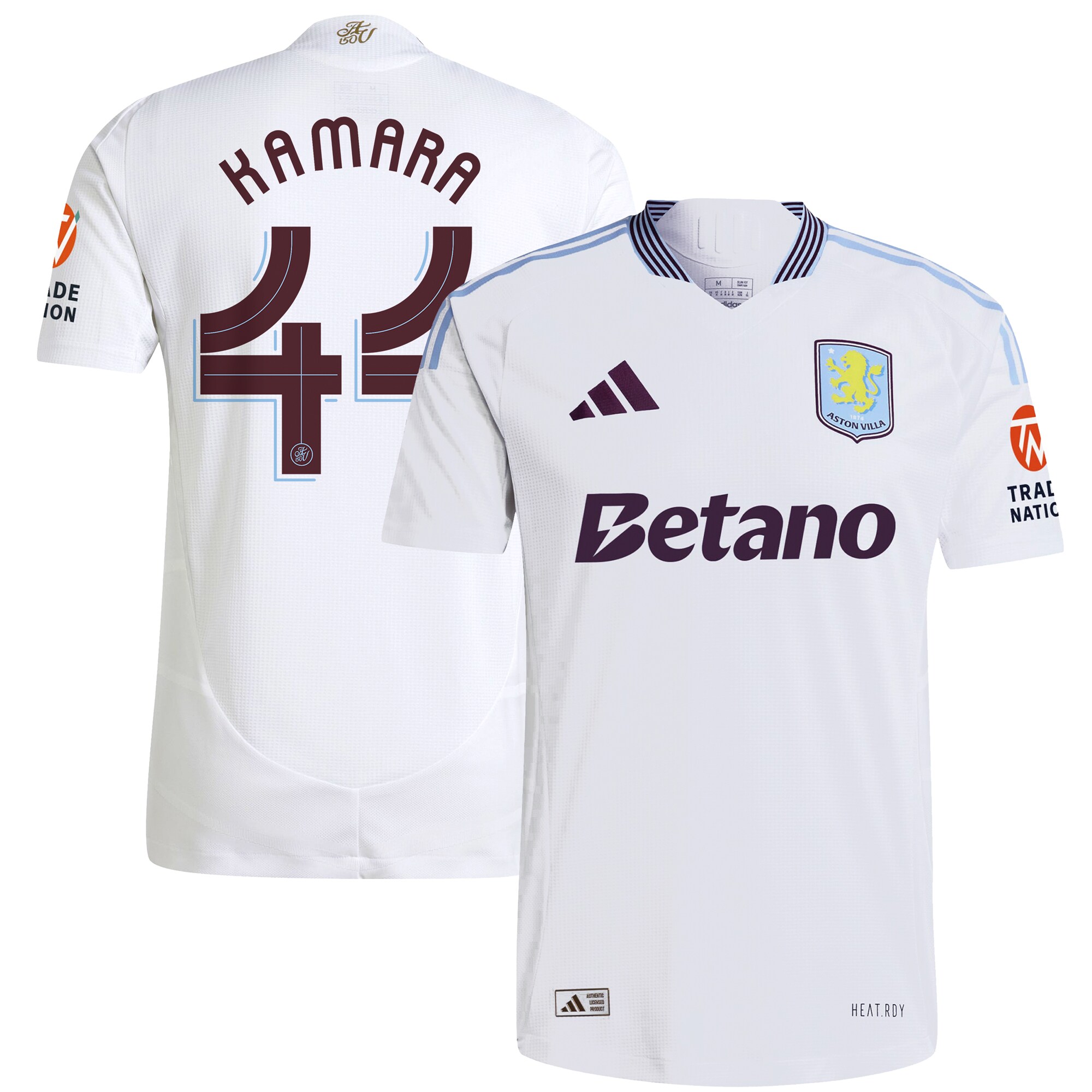 aston villa adidas away authentic shirt 2024-25 with kamara 44 cup printing Collection | Official Aston Villa Shirts