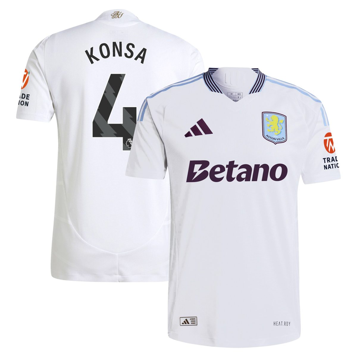 aston villa adidas away authentic shirt 2024-25 with konsa 4 printing Collection | Official Aston Villa Shirts