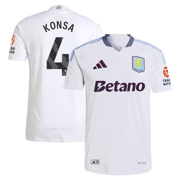 aston villa adidas away authentic shirt 2024-25 with konsa 4 printing Collection | Official Aston Villa Shirts