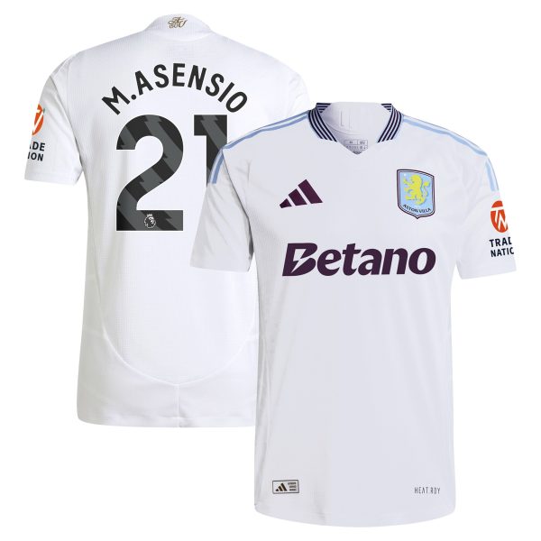 aston villa adidas away authentic shirt 2024-25 with m.asensio 21 printing Collection | Official Aston Villa Shirts