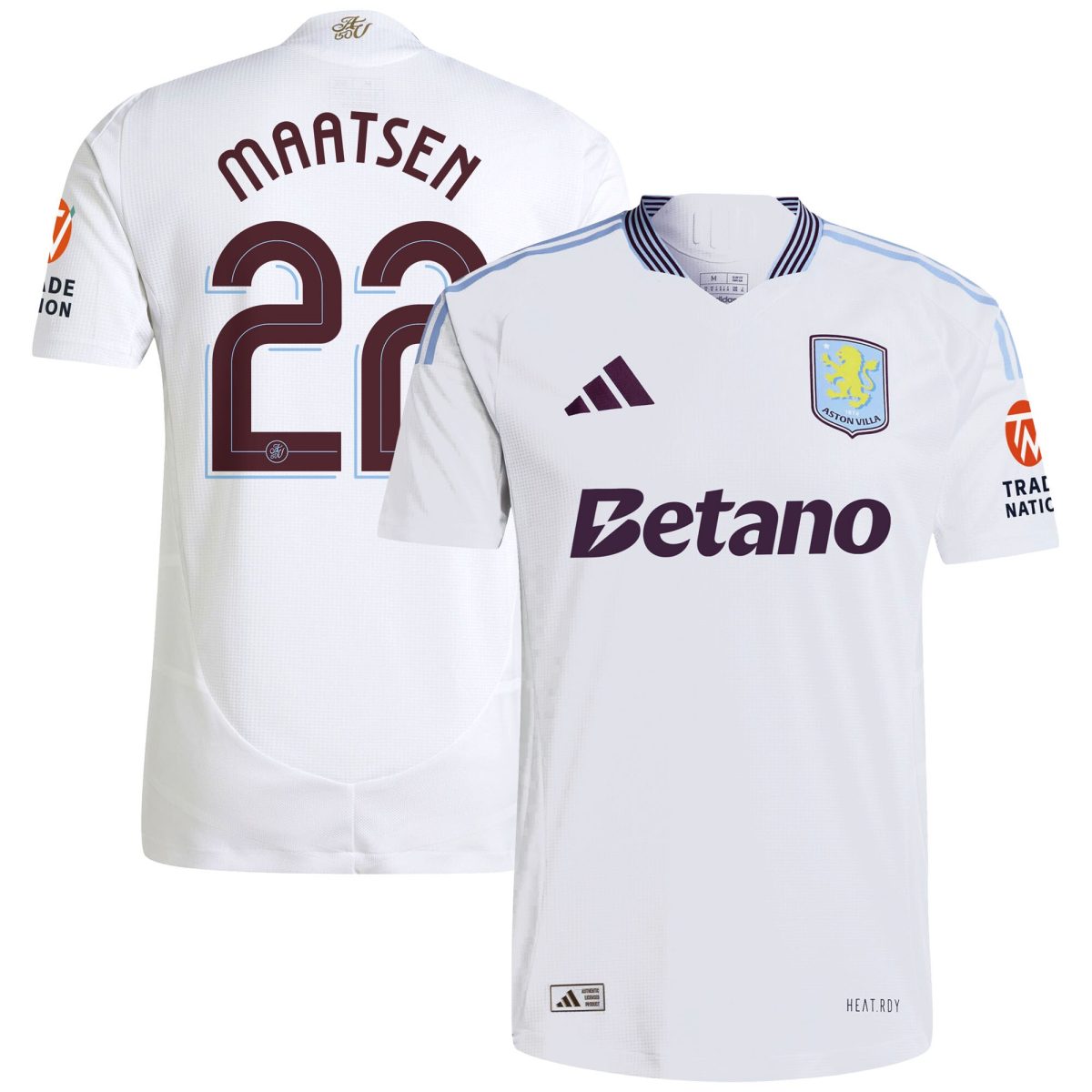 aston villa adidas away authentic shirt 2024-25 with maatsen 22 cup printing Collection | Official Aston Villa Shirts