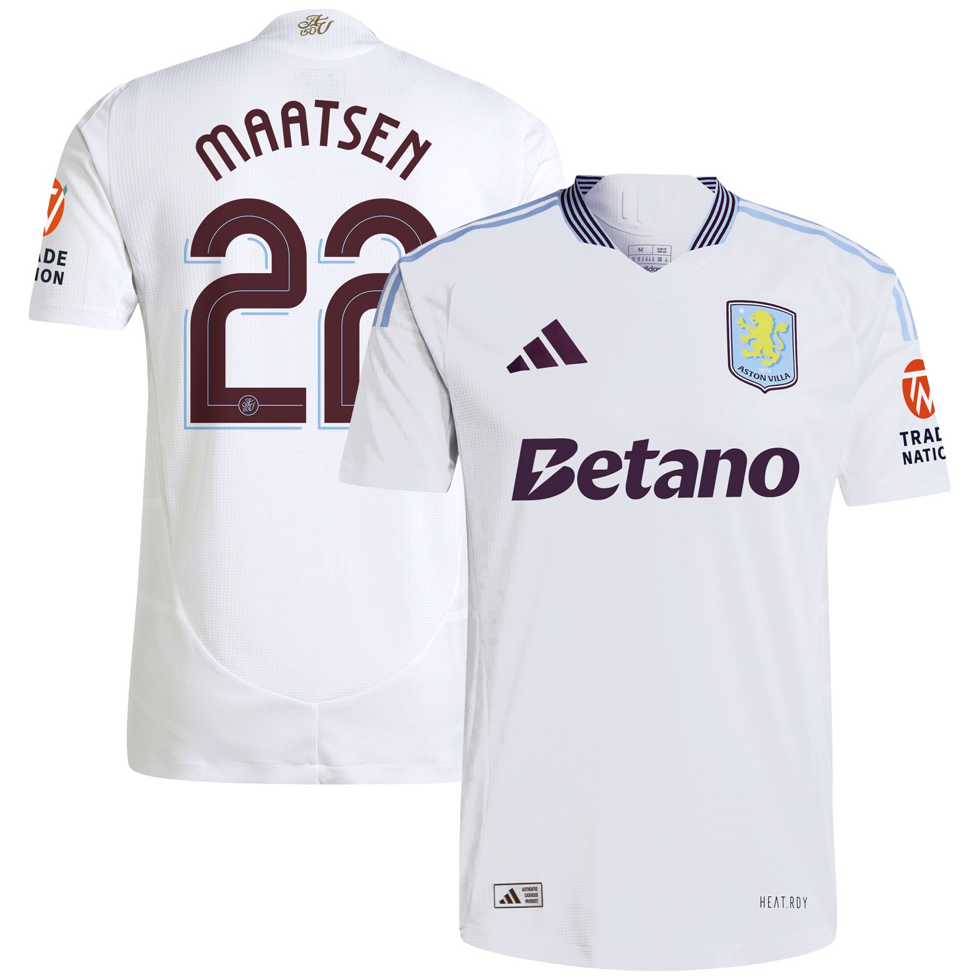 aston villa adidas away authentic shirt 2024-25 with maatsen 22 cup printing Collection | Official Aston Villa Shirts