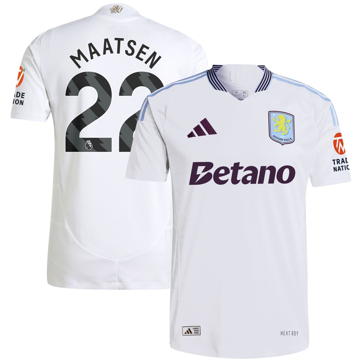 aston villa adidas away authentic shirt 2024-25 with maatsen 22 printing Collection | Official Aston Villa Shirts
