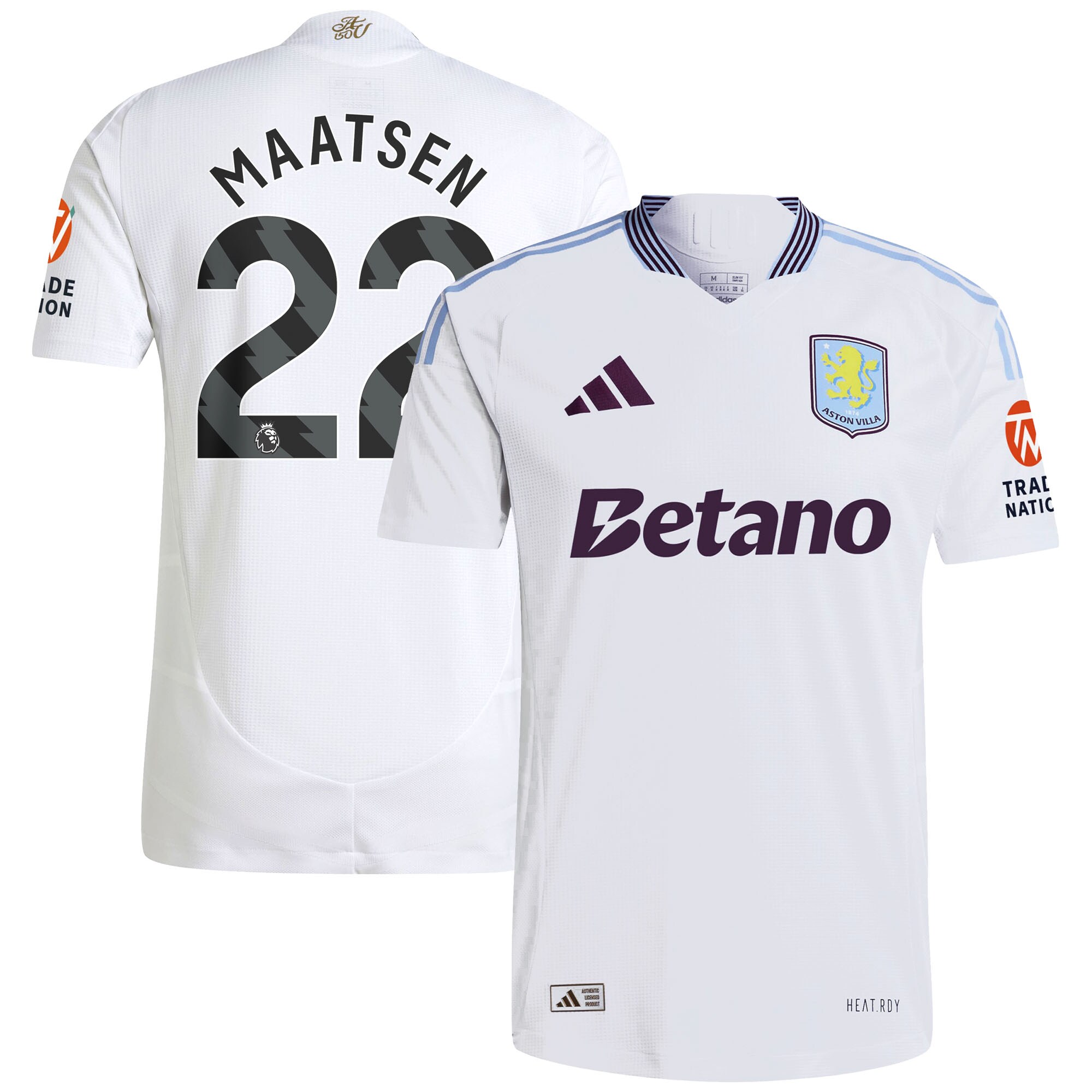 aston villa adidas away authentic shirt 2024-25 with maatsen 22 printing Collection | Official Aston Villa Shirts