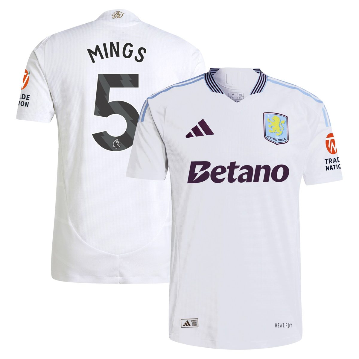 aston villa adidas away authentic shirt 2024-25 with mings 5 printing Collection | Official Aston Villa Shirts