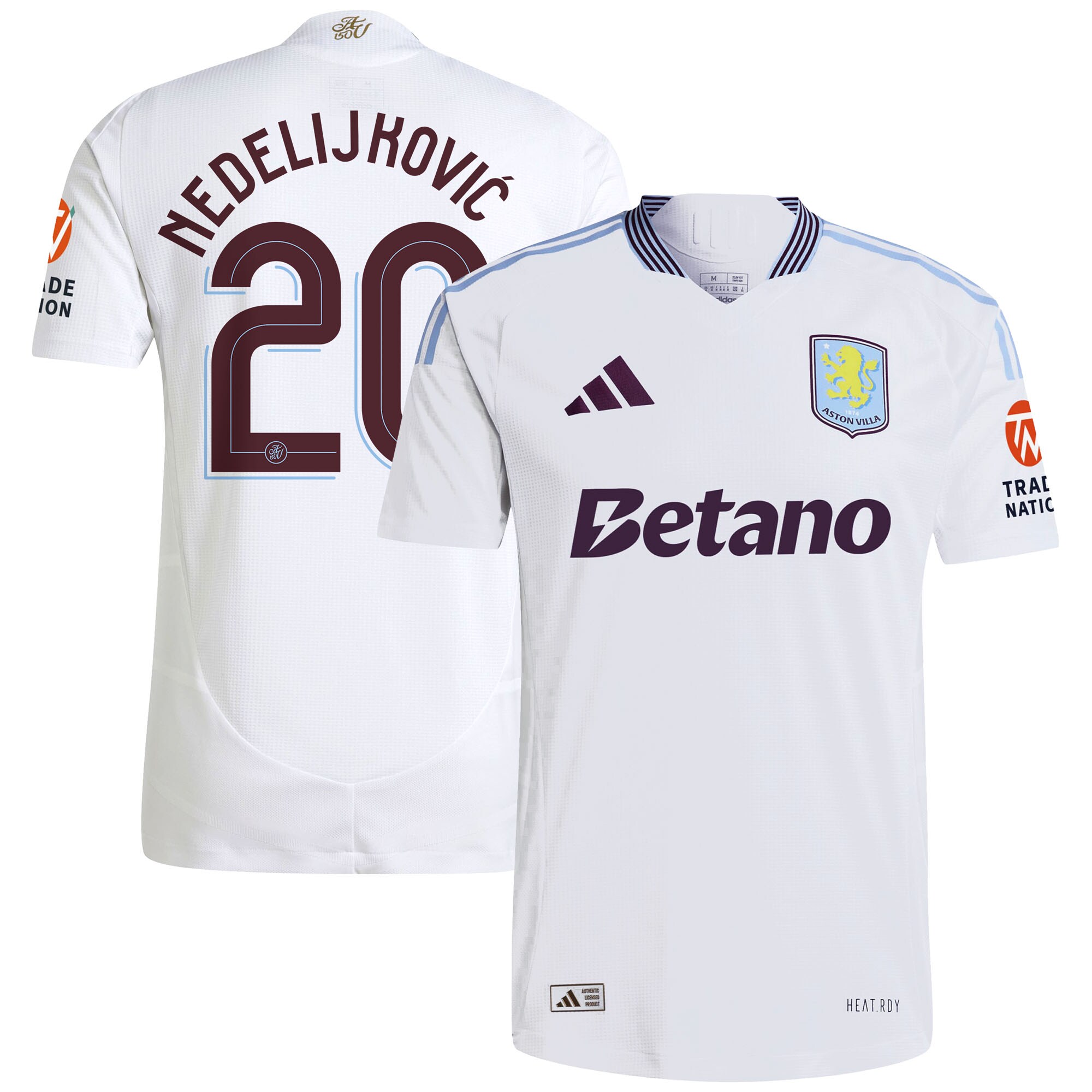 aston villa adidas away authentic shirt 2024-25 with nedeljković 20 cup printing Collection | Official Aston Villa Shirts