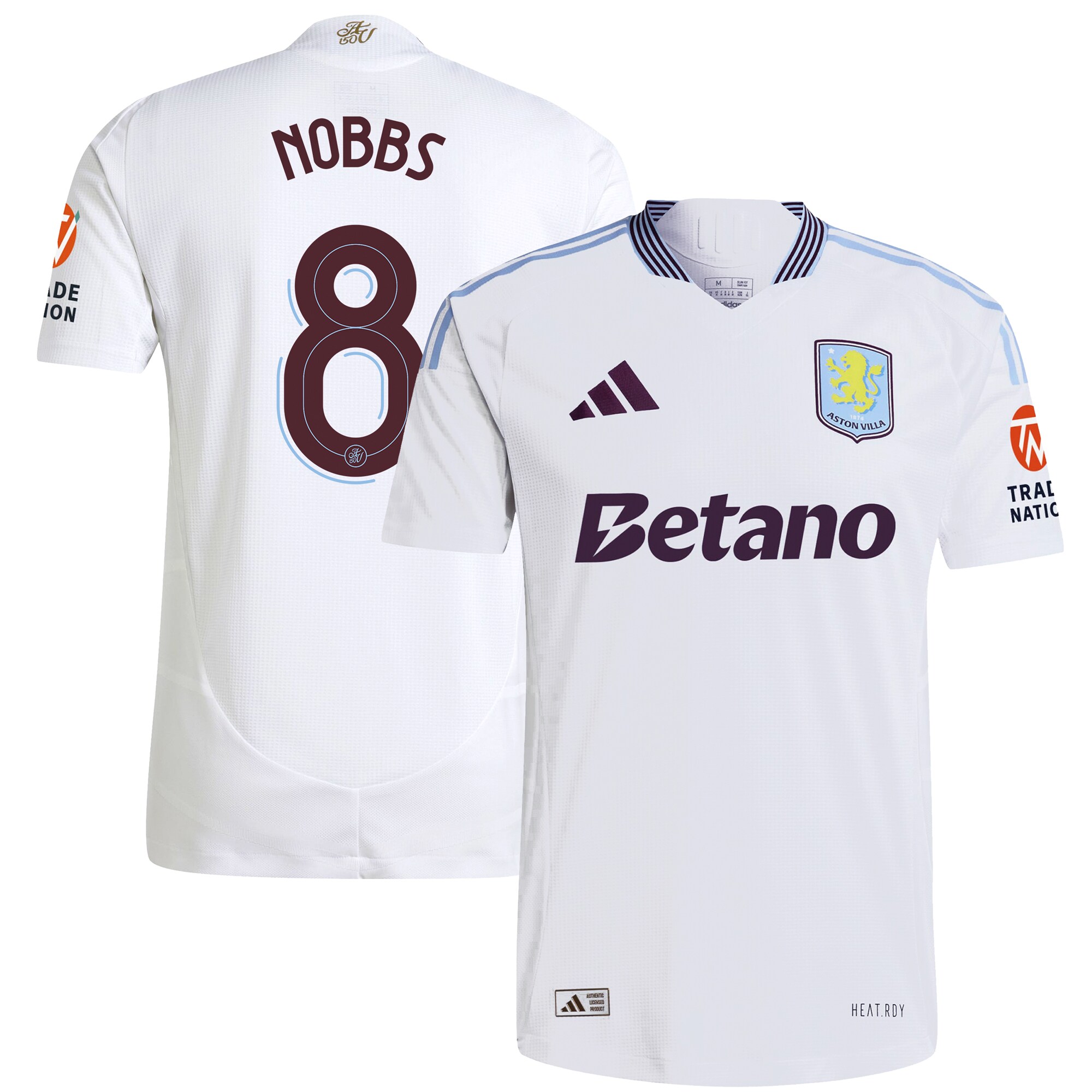 aston villa adidas away authentic shirt 2024-25 with nobbs 8 cup printing Collection | Official Aston Villa Shirts