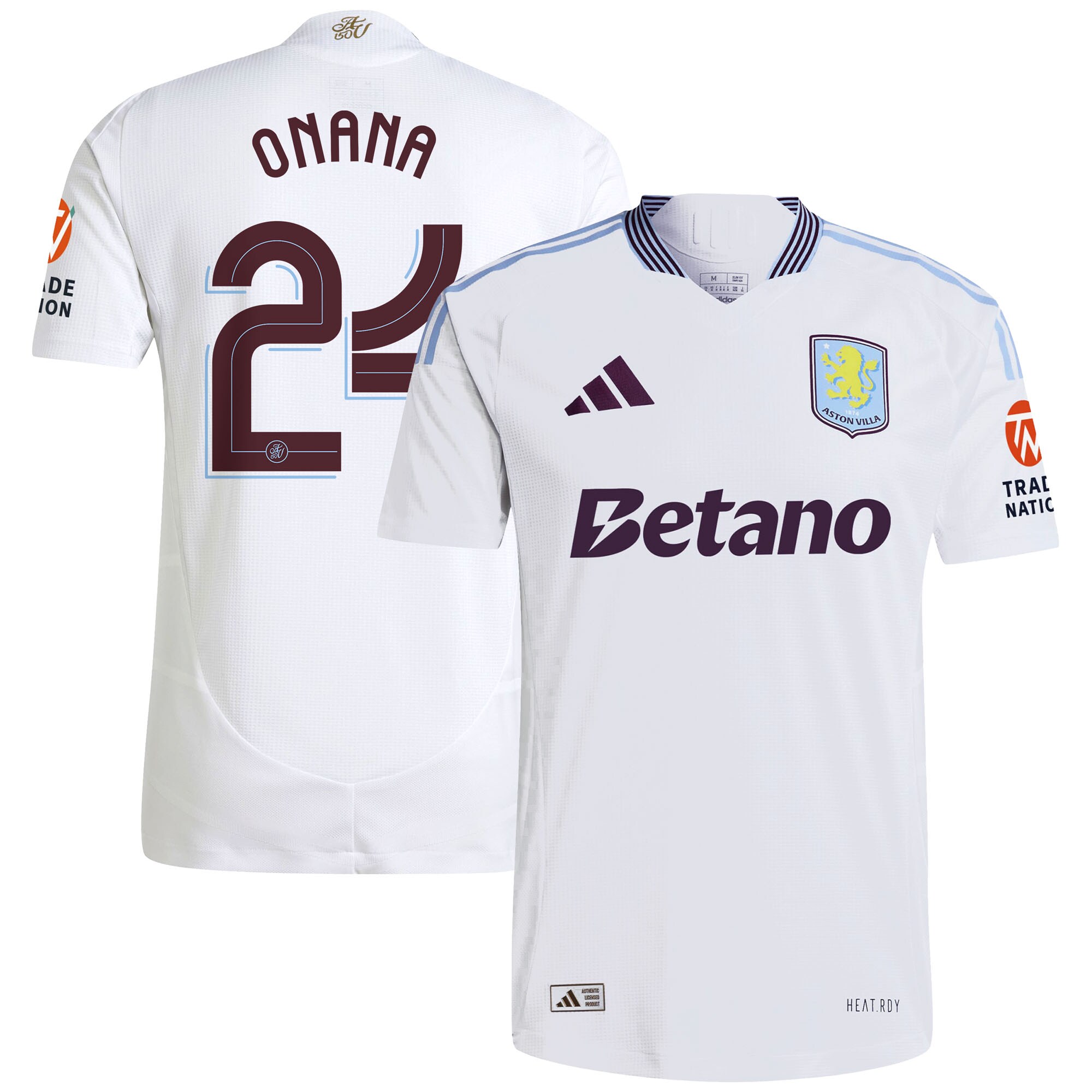 aston villa adidas away authentic shirt 2024-25 with onana 24 cup printing Collection | Official Aston Villa Shirts