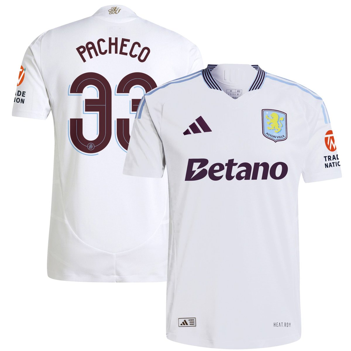aston villa adidas away authentic shirt 2024-25 with pacheco 33 cup printing Collection | Official Aston Villa Shirts