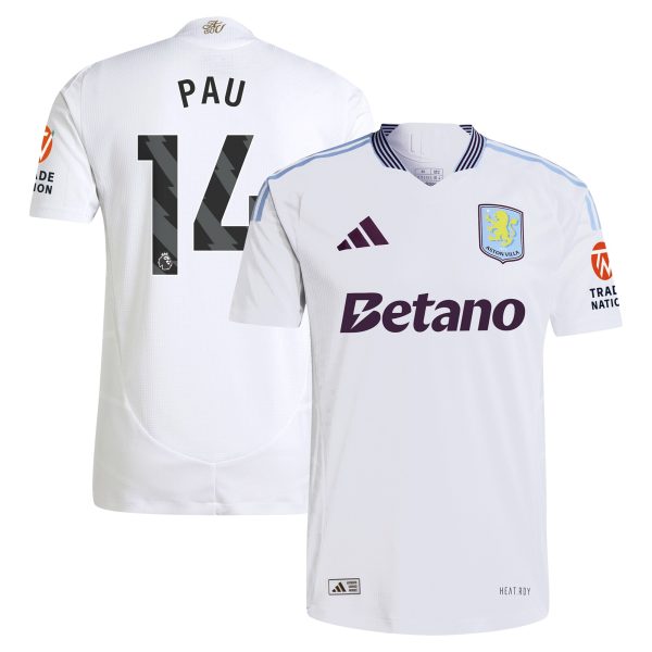 aston villa adidas away authentic shirt 2024-25 with pau 14 printing Collection | Official Aston Villa Shirts