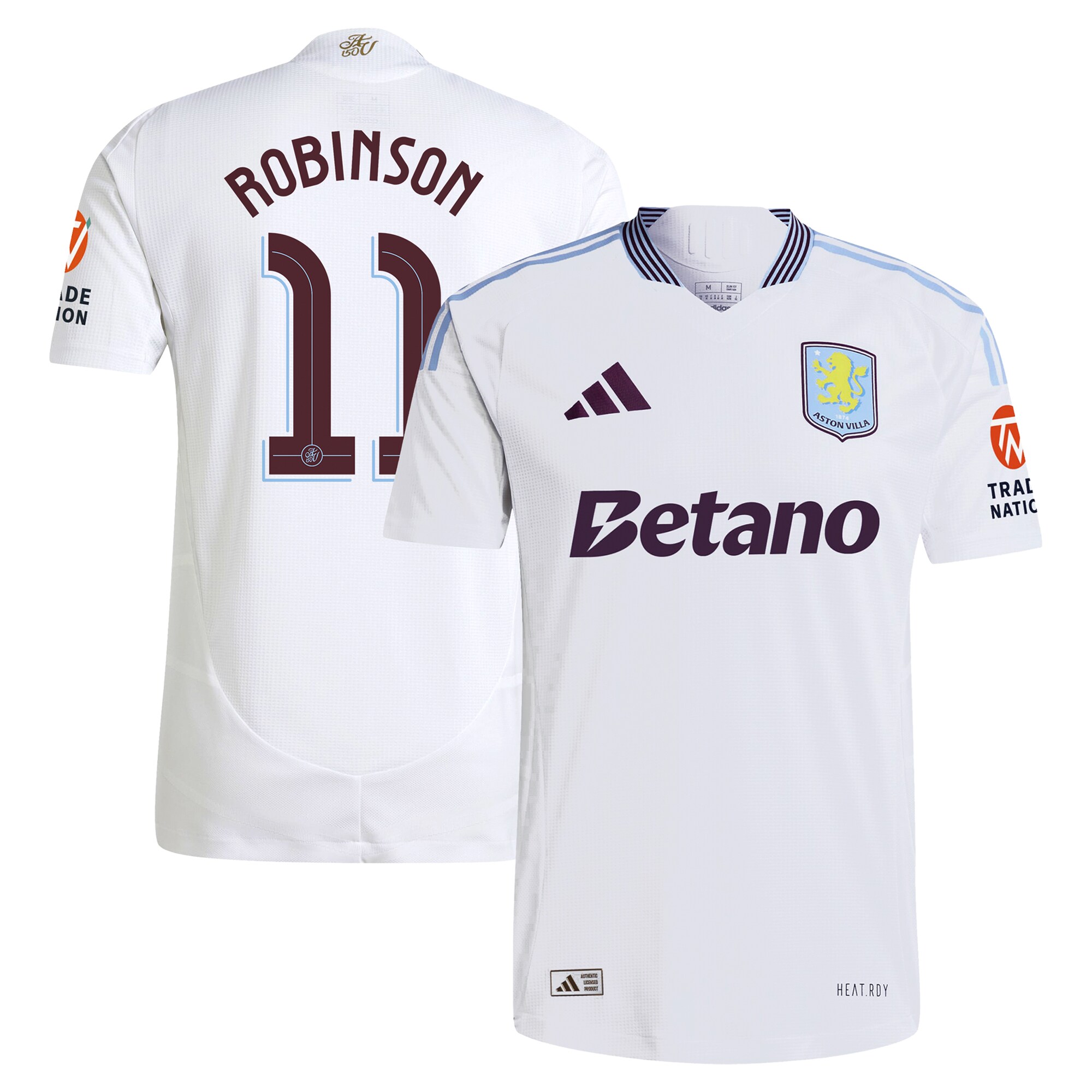 aston villa adidas away authentic shirt 2024-25 with robinson 11 cup printing Collection | Official Aston Villa Shirts
