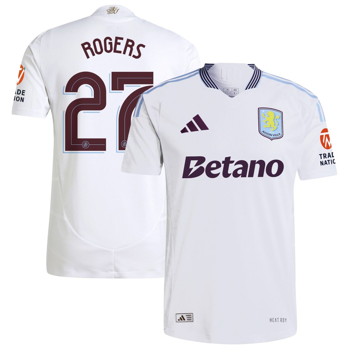 aston villa adidas away authentic shirt 2024-25 with rogers 27 cup printing Collection | Official Aston Villa Shirts