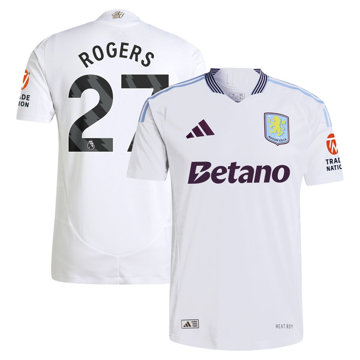 aston villa adidas away authentic shirt 2024-25 with rogers 27 printing Collection | Official Aston Villa Shirts