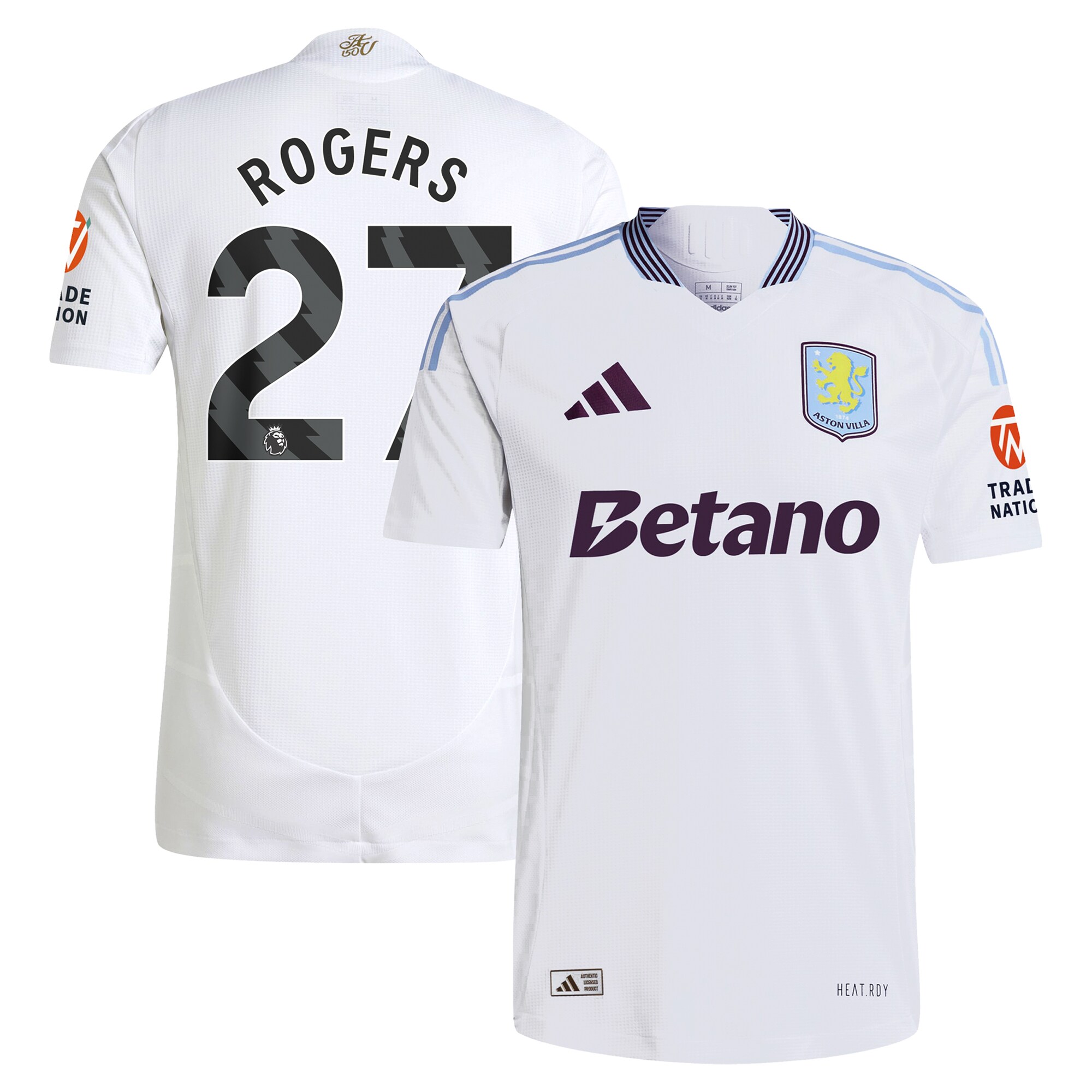 aston villa adidas away authentic shirt 2024-25 with rogers 27 printing Collection | Official Aston Villa Shirts