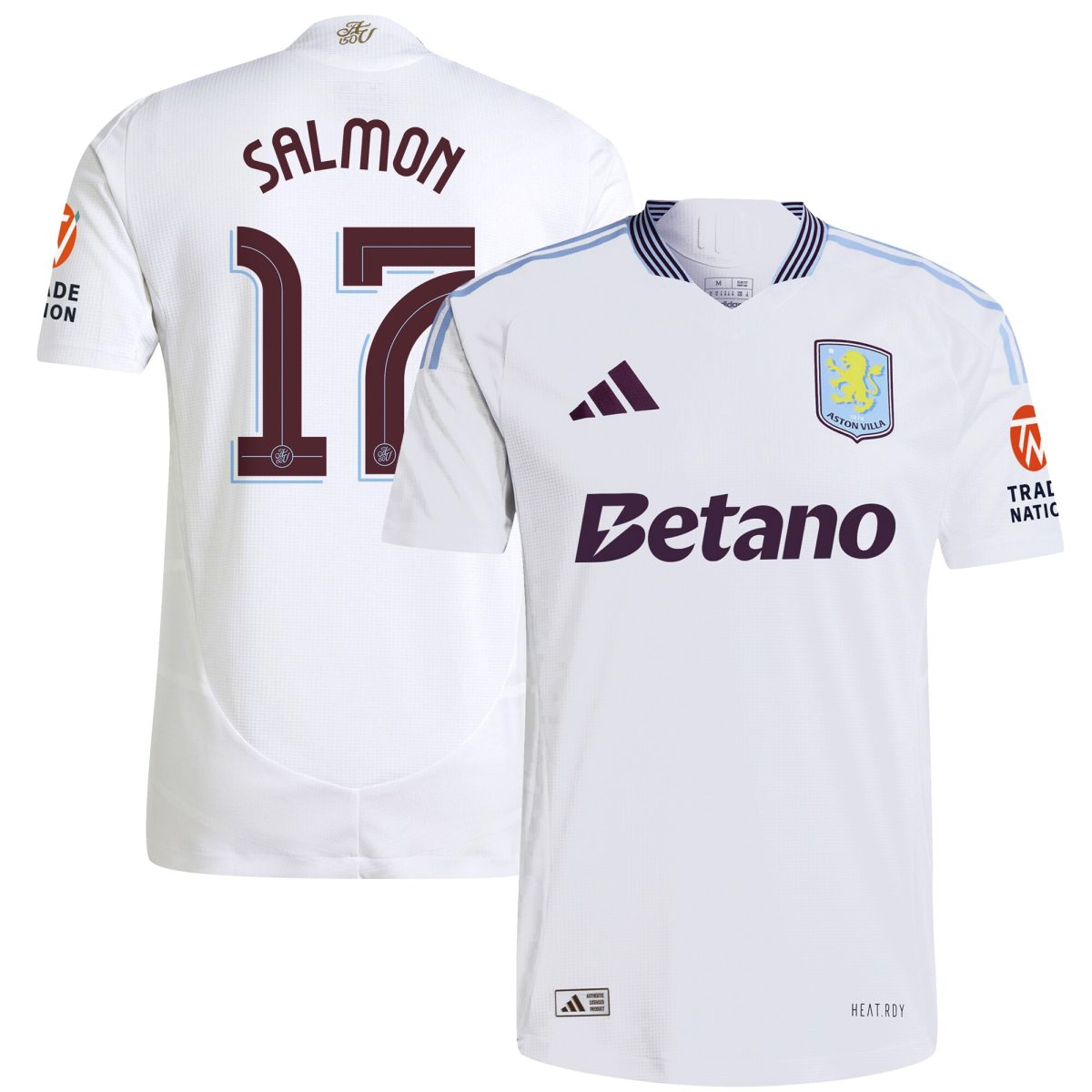 aston villa adidas away authentic shirt 2024-25 with salmon 17 cup printing Collection | Official Aston Villa Shirts