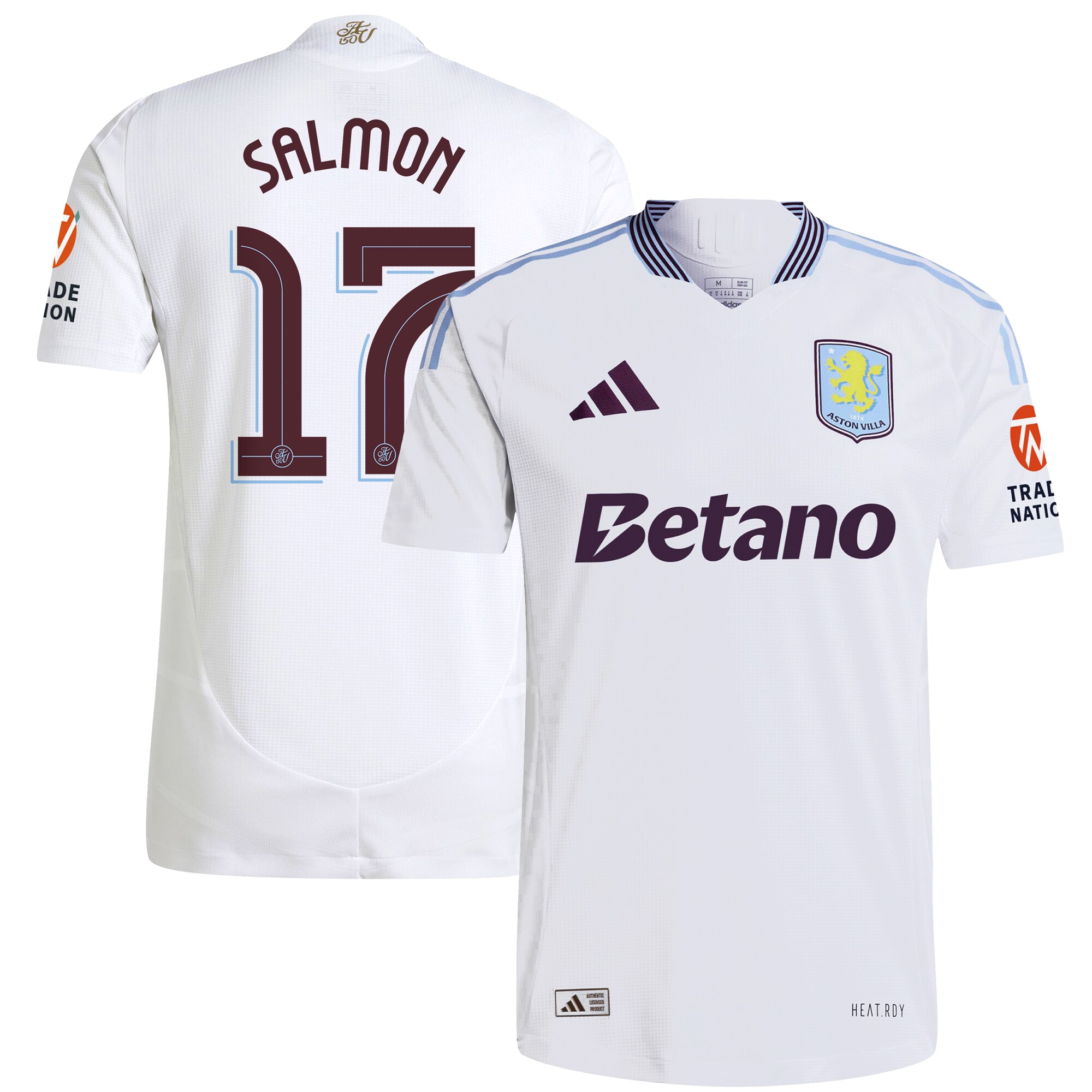aston villa adidas away authentic shirt 2024-25 with salmon 17 cup printing Collection | Official Aston Villa Shirts