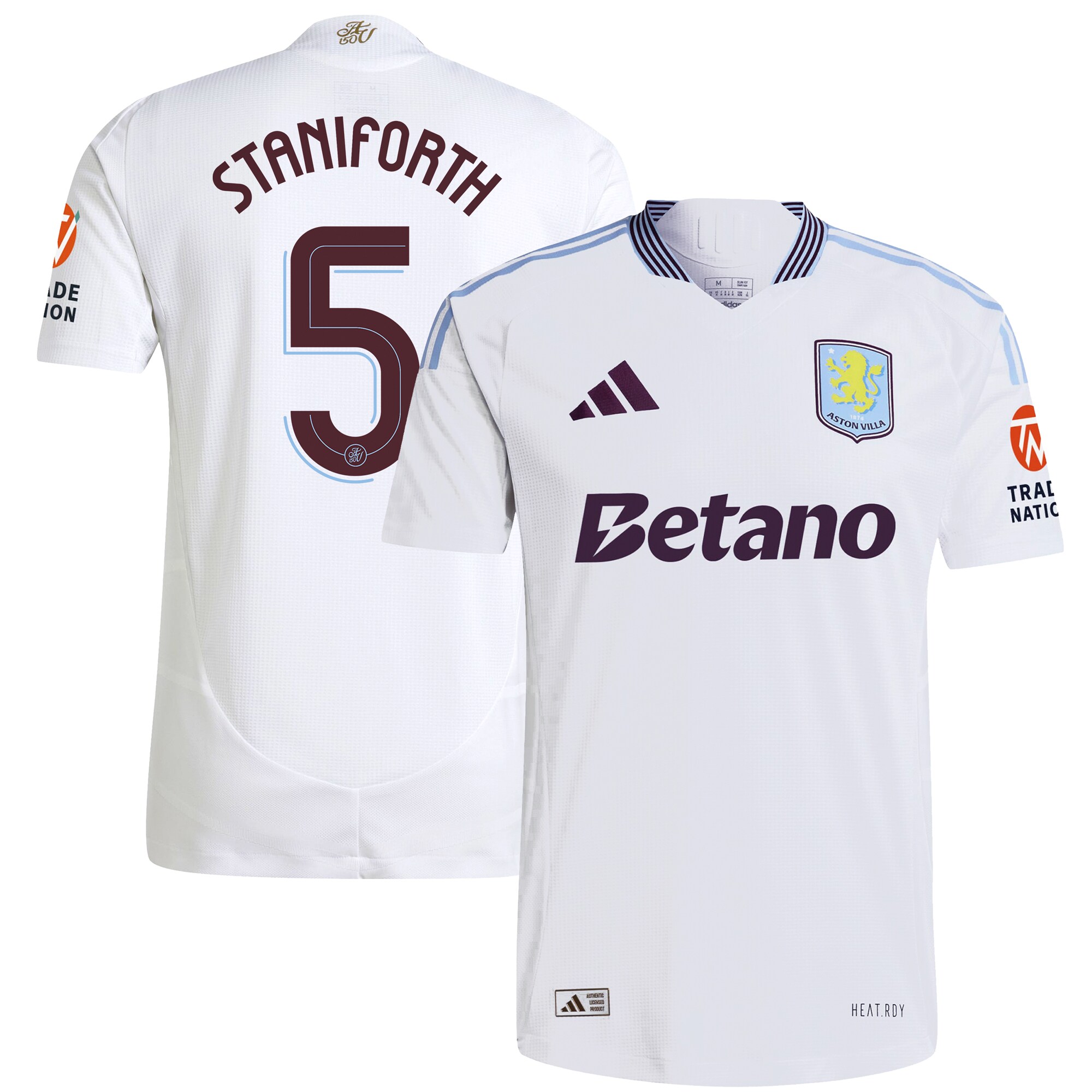 aston villa adidas away authentic shirt 2024-25 with staniforth 5 cup printing Collection | Official Aston Villa Shirts