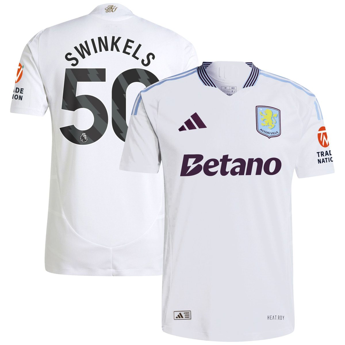 aston villa adidas away authentic shirt 2024-25 with swinkels 50 printing Collection | Official Aston Villa Shirts