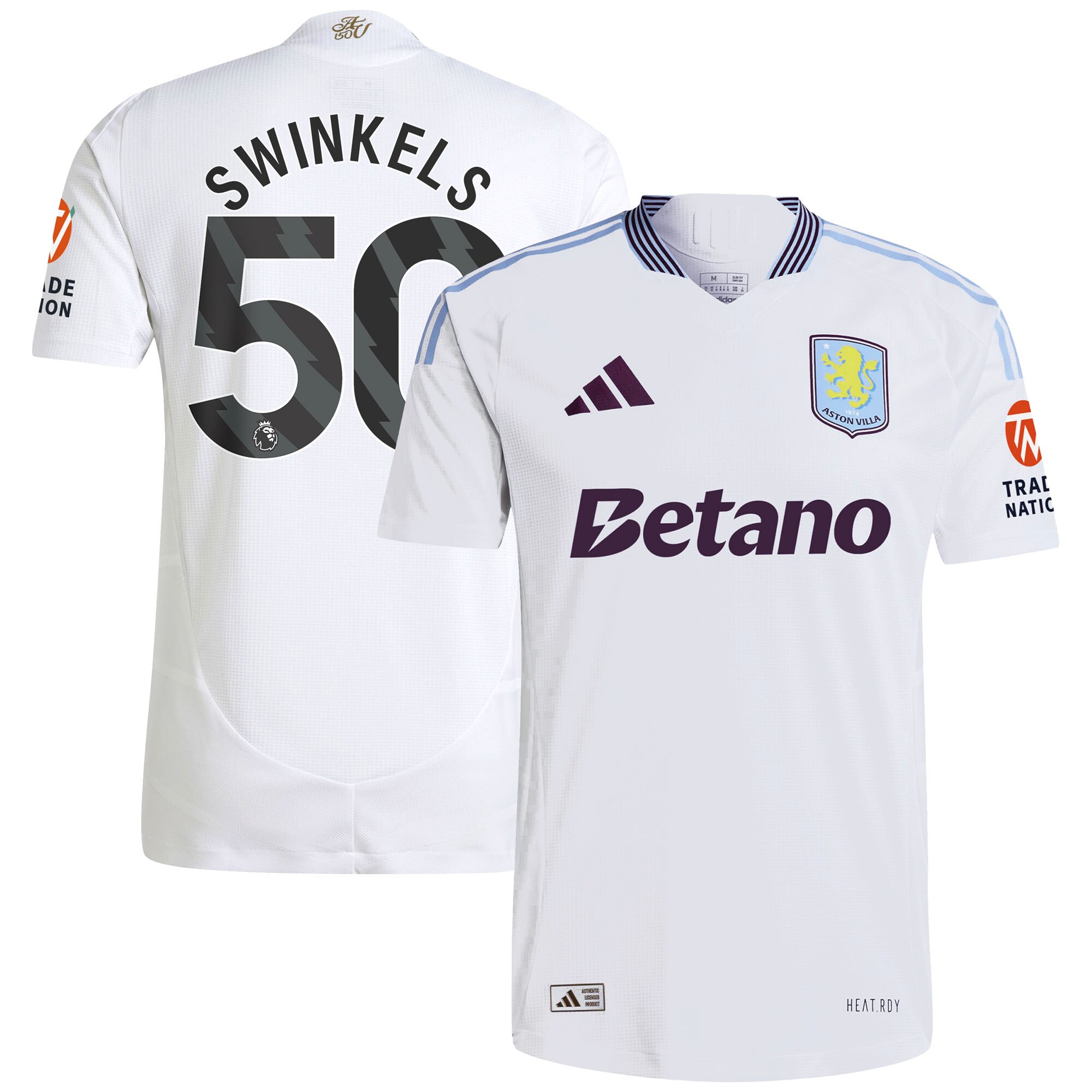aston villa adidas away authentic shirt 2024-25 with swinkels 50 printing Collection | Official Aston Villa Shirts