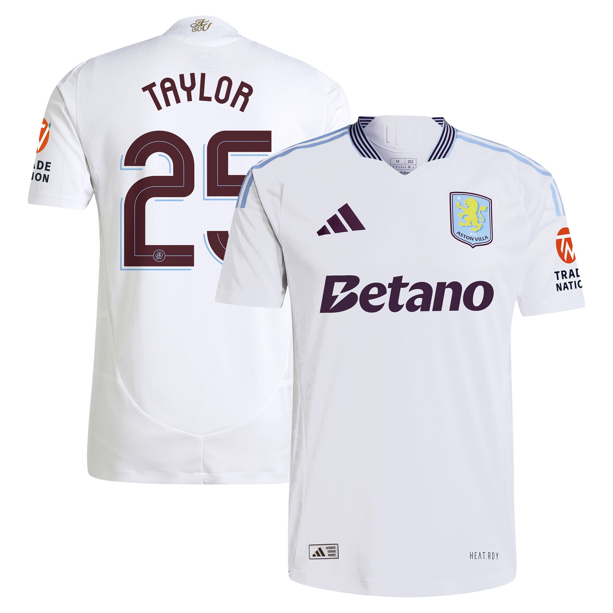 aston villa adidas away authentic shirt 2024-25 with taylor 25 cup printing Collection | Official Aston Villa Shirts