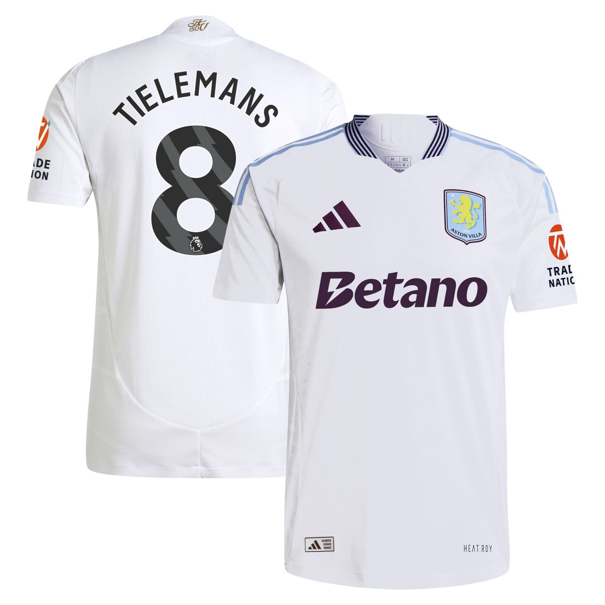 aston villa adidas away authentic shirt 2024-25 with tielemans 8 printing Collection | Official Aston Villa Shirts