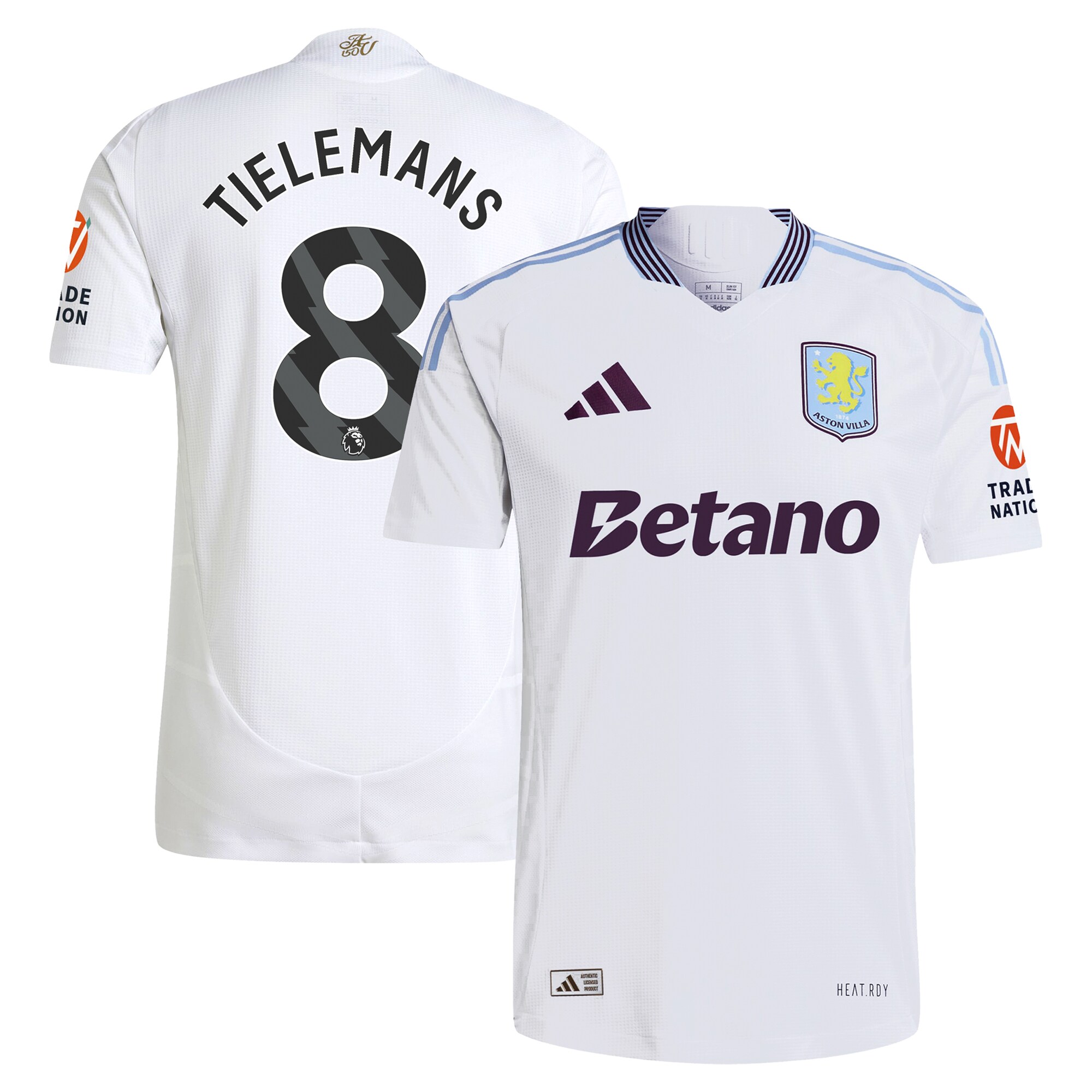 aston villa adidas away authentic shirt 2024-25 with tielemans 8 printing Collection | Official Aston Villa Shirts