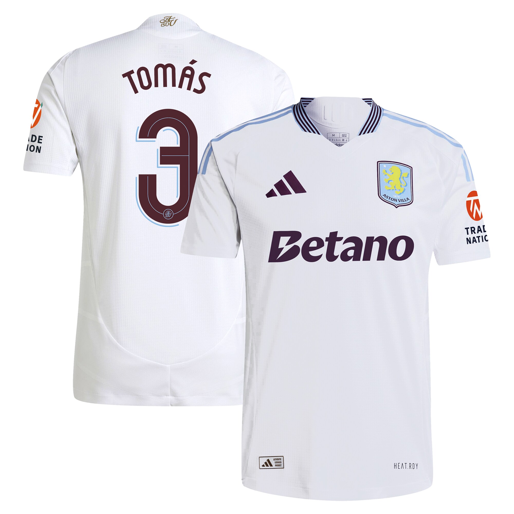 aston villa adidas away authentic shirt 2024-25 with tomás 3 cup printing Collection | Official Aston Villa Shirts