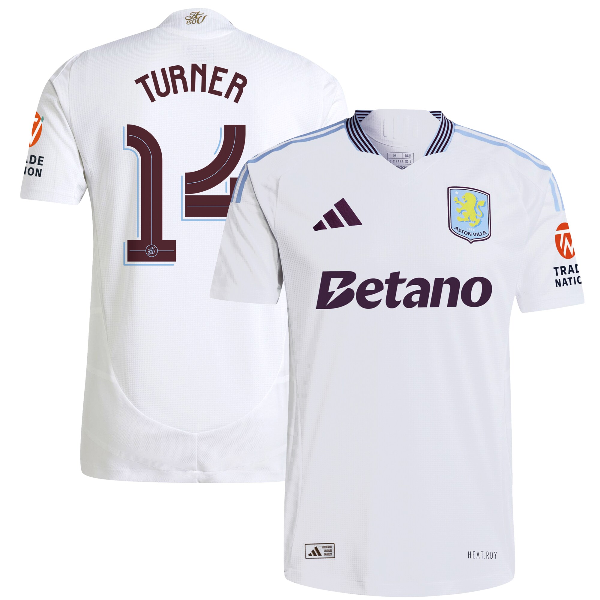 aston villa adidas away authentic shirt 2024-25 with turner 14 cup printing Collection | Official Aston Villa Shirts