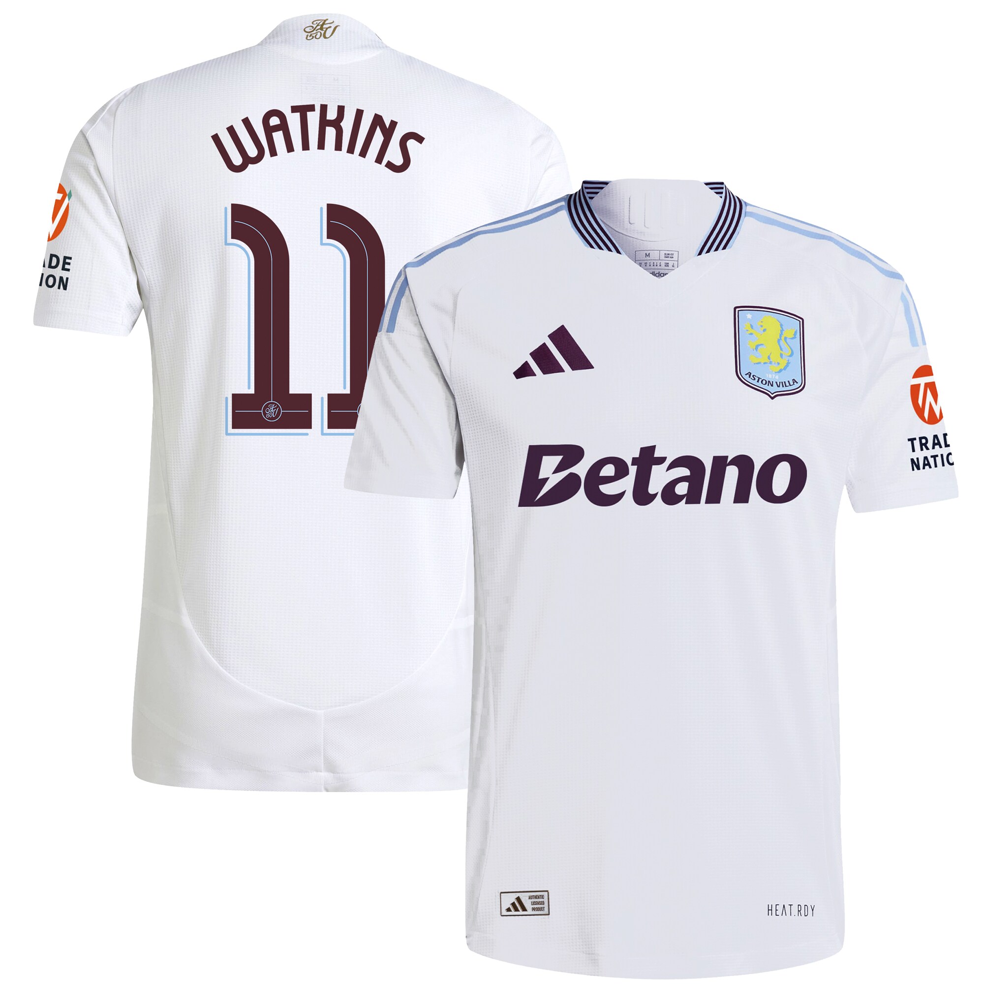 aston villa adidas away authentic shirt 2024-25 with watkins 11 cup printing Collection | Official Aston Villa Shirts