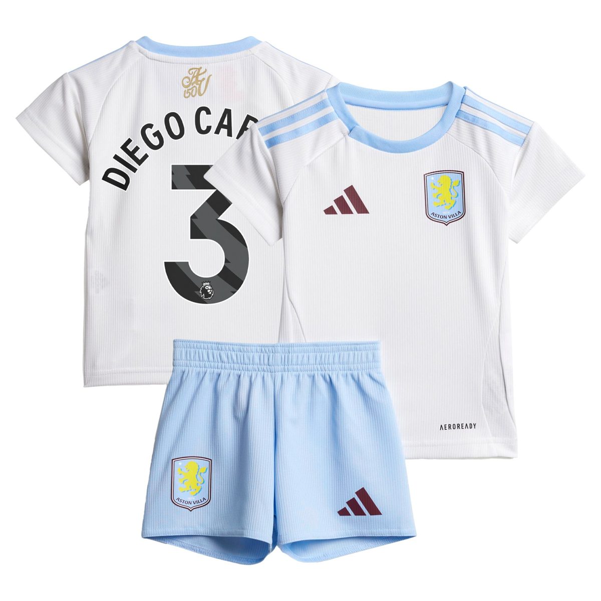 aston villa adidas away baby kit 2024-25 with diego carlos 3 printing Collection | Official Aston Villa Shirts