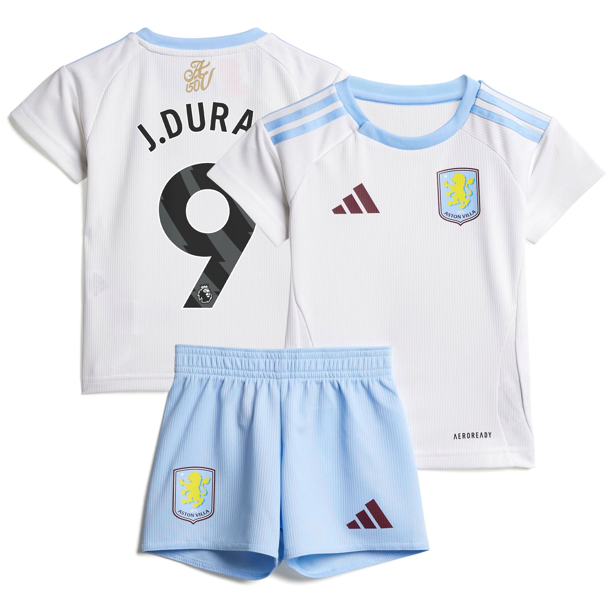 aston villa adidas away baby kit 2024-25 with j.duran 9 printing Collection | Official Aston Villa Shirts